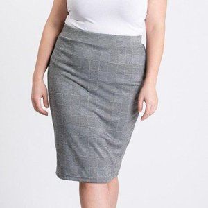 Grey Pencil Skirt - Plus Size - Ragdoll Brand - 3X